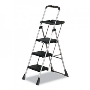 COSCO Max Work Platform, 55" Working Height, 225 lbs Capacity, 3 Step, Black CSC11880PBLW1 11880PBLW1