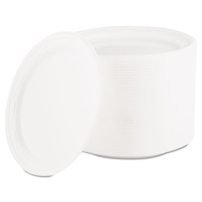 Dart Famous Service Plastic Dinnerware, Plate, 6" dia, White, 125/Pack 6PWFPK DRC6PWFPK 6PWF