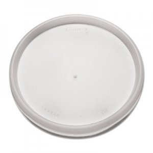 Dart Plastic Lids for Foam Cups, Bowls and Containers, Flat, Vented, Fits 6-32 oz, Translucent, 1,000/Carton DCC20JL