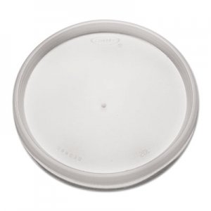 Dart Plastic Lids for Foam Cups, Bowls and Containers, Flat, Vented, Fits 6-32 oz, Translucent, 1,000/Carton DCC20JL