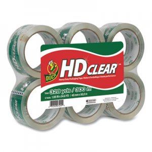 Duck Heavy-Duty Carton Packaging Tape, 3" Core, 1.88" x 55 yds, Clear, 6/Pack DUCCS556PK 287084