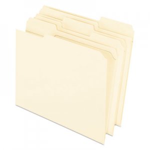 Pendaflex Reinforced Top File Folders, 1/3-Cut Tabs, Right Position, Letter Size, Manila, 100/Box PFXR75213 R752 1/3