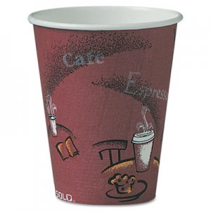 Dart Bistro Design Hot Drink Cups, Paper, 8oz, Maroon, 500/Carton SCCOF8BI0041 OF8BI-0041