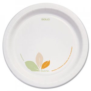 Dart Bare Paper Eco-Forward Dinnerware, 8 1/2" Plate, Green/Tan, 250/Carton SCCOFMP9RJ7234 OFMP9R-J7234