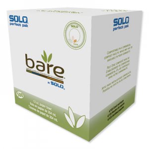 Dart Bare Paper Eco-Forward Dinnerware, 12oz Bowl, Green/Tan, 500/Carton SCCOFHW12J7234 OFHW12-J7234