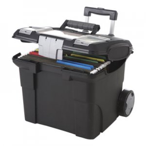 Storex Premium File Cart, 15w x 16.38d x 14.25 to 30h, Black STX61507U01C 61507U01C