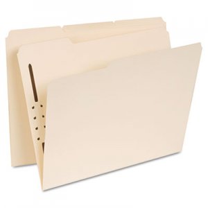 Universal Reinforced Top Tab Folders with One Fastener, 1/3-Cut Tabs, Letter Size, Manila, 50/Box UNV13410