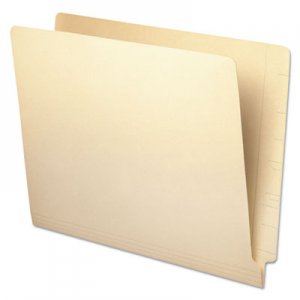 Universal Deluxe Reinforced End Tab Folders, Straight Tab, Letter Size, Manila, 100/Box UNV13330