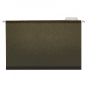 Universal Deluxe Reinforced Recycled Hanging File Folders, Legal Size, 1/5-Cut Tab, Standard Green, 25/Box UNV24215