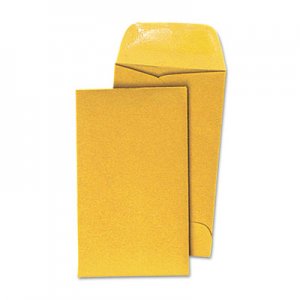 Universal Kraft Coin Envelope, #3, Round Flap, Gummed Closure, 2.5 x 4.25, Light Brown Kraft, 500/Box UNV35301