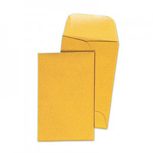 Universal Kraft Coin Envelope, #1, Round Flap, Gummed Closure, 2.25 x 3.5, Light Brown Kraft, 500/Box UNV35300