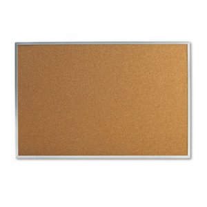 Universal Bulletin Board, Natural Cork, 36 x 24, Satin-Finished Aluminum Frame UNV43613 43613-UNV
