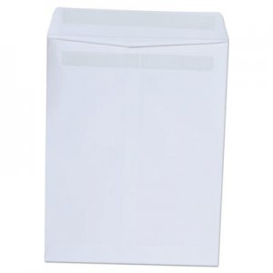 Universal Self-Stick Open-End Catalog Envelope, #10 1/2, Square Flap, Self-Adhesive Closure, 9 x 12, White, 100