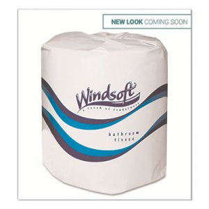 Windsoft Bath Tissue, Septic Safe, 2-Ply, White, 4 x 3.75, 400 Sheets/Roll, 24 Rolls/Carton WIN2400 413476