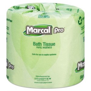 Marcal PRO 100% Recycled Bathroom Tissue, White, 240 Sheets/Roll, 48 Rolls/Carton MRC3001 3001