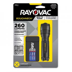 Rayovac LED Aluminum Flashlight, 3 AAA Batteries (Included), Black RAYRN3AAABXT RN3AAA-BXT