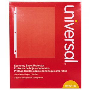 Universal Top-Load Poly Sheet Protectors, Economy, Letter, 100/Box UNV21130