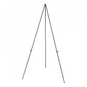 Universal Instant Setup Foldaway Easel, Adjusts 15" to 61" High, Steel, Black UNV43029