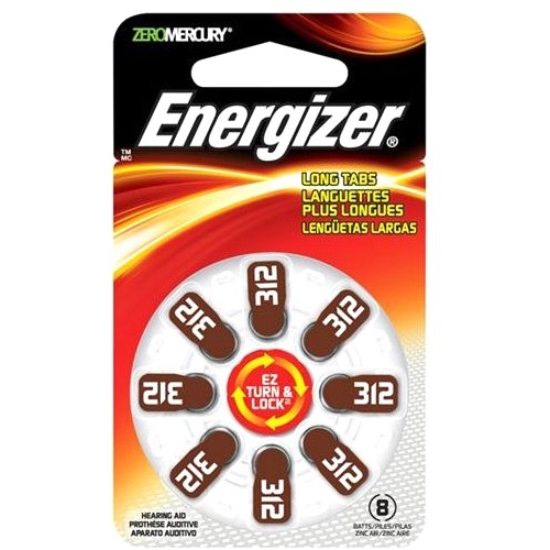 Energizer Coin Cell Hearing Aid Battery AZ312DP-8 AZ312DP