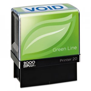 COSCO 2000PLUS Green Line Message Stamp, Void, 1 1/2 x 9/16, Blue COS098373 098373