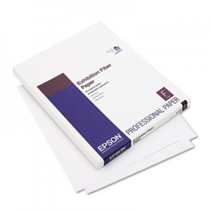 Epson Exhibition Fiber Paper, 8-1/2 x 11, White, 25 Sheets EPSS045033 S045033