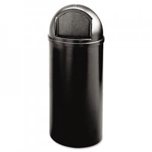 Rubbermaid Commercial Marshal Classic Container, Round, Polyethylene, 15 gal, Black RCP816088BK FG816088BLA