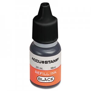 COSCO ACCU-STAMP Gel Ink Refill, Black, 0.35 oz Bottle COS090684 090684