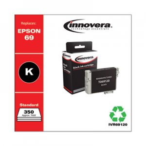 Innovera Remanufactured Black Ink, Replacement for Epson 69 (T069120), 465 Page-Yield IVR69120