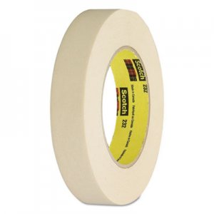 Scotch High-Performance Masking Tape 232, 3" Core, 12 mm x 55 m, Tan MMM23212 232