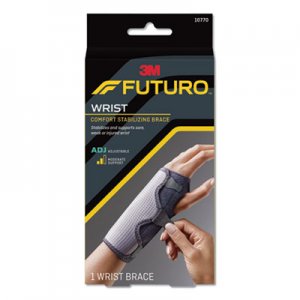 Futuro Adjustable Reversible Splint Wrist Brace, Fits Wrists 5 1/2"- 8 1/2", Black MMM10770EN 10770EN