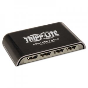 Tripp Lite USB 2.0 Hub, 4 Ports, Black/Silver TRPU225004R U225-004-R