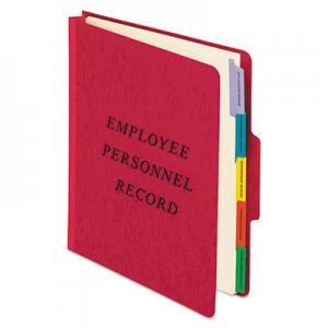 Pendaflex Vertical Style Personnel Folders, 1/3-Cut Tabs, Center Position, Letter Size, Red PFXSER1ER SER-1-ER