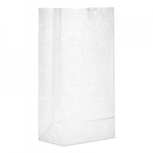 Genpak Grocery Paper Bags, 35 lbs Capacity, #8, 6.13"w x 4.17"d x 12.44"h, White