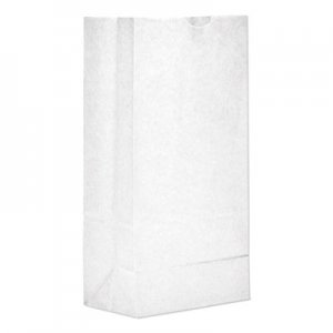 Genpak Grocery Paper Bags, 35 lbs Capacity, #8, 6.13"w x 4.17"d x 12.44"h, White