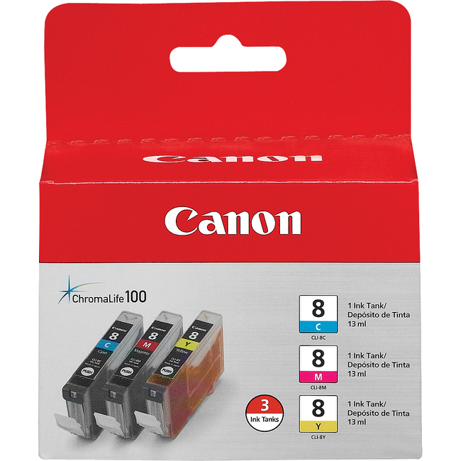 Canon Tri Color Ink Cartridges 0621B016 CLI-8