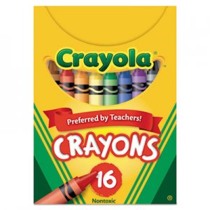 Crayola Classic Color Crayons, Tuck Box, 16 Colors CYO520016 520016