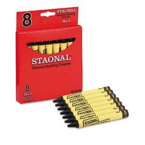 Crayola Staonal Marking Crayons, Black, 8/Box CYO5200023051 5200023051