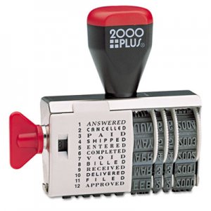 COSCO 2000PLUS Dial-N-Stamp, 12 Phrases, 1 1/2 x 1/8 COS010180 010180