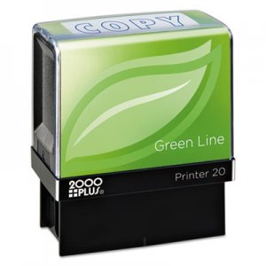 COSCO 2000PLUS Green Line Message Stamp, Copy, 1 1/2 x 9/16, Blue COS098367 098367