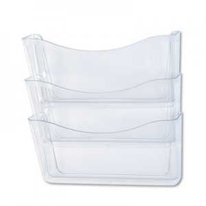 Rubbermaid Unbreakable Three Pocket Wall File Set, Letter, Clear RUB65976ROS 65976ROS