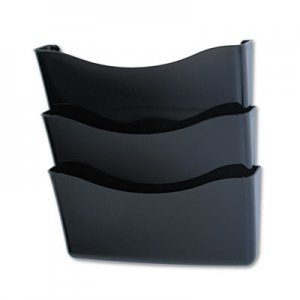 Rubbermaid Unbreakable Three Pocket Wall File Set, Letter, Smoke RUB65974ROS 65974ROS