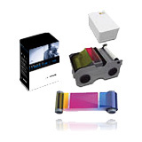 Fargo Resin Blue Ribbon and Roller For DTC300 Printer 44203