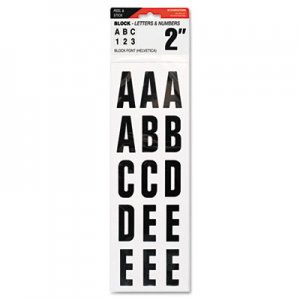 COSCO Letters, Numbers and Symbols, Adhesive, 2", Black, 84 Characters COS098131 098131