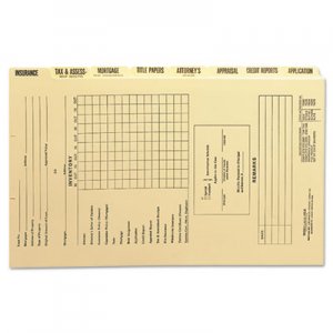 Smead Pressboard Mortgage Folder Dividers, Pre-Printed, Legal Size, Manila, 8/Set, 12 Sets/Box SMD78278 78278