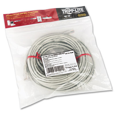 Tripp Lite CAT5e Molded Patch Cable, 50 ft., Gray N002-050-GY TRPN002050GY