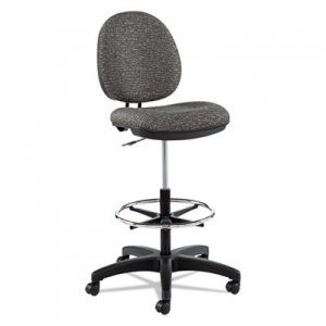 Alera Interval Series Swivel Task Stool, Tone-On-Tone Fabric, Graphite Gray ALEIN4641