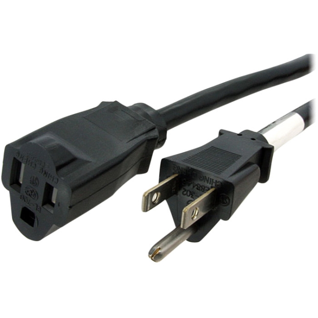 StarTech.com 6 ft 14 AWG Power Cord Extension - NEMA 5-15R to NEMA 5-15P PAC101146