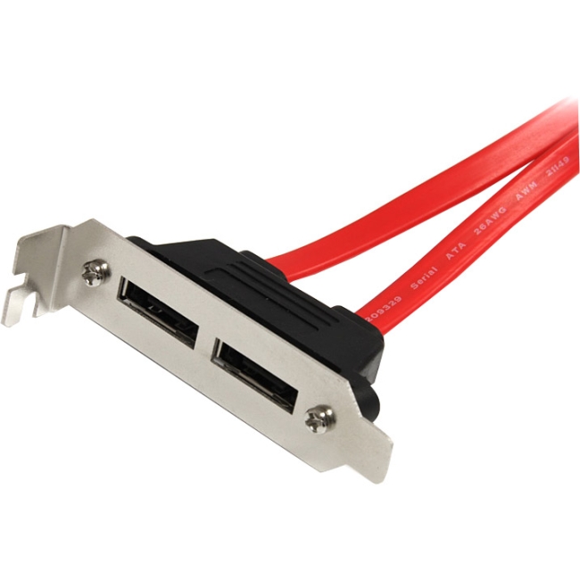 StarTech.com 2 Port Low Profile SATA to eSATA Plate Adapter ESATAPLT2LP