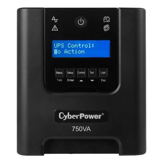 CyberPower Smart App Sinewave 750VA Pure Sine Wave Mini-Tower LCD UPS PR750LCD