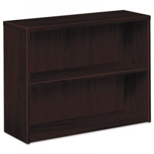 HON 10500 Series Laminate Bookcase, Two-Shelf, 36w x 13-1/8d x 29-5/8h, Mahogany HON105532NN H105532.NN